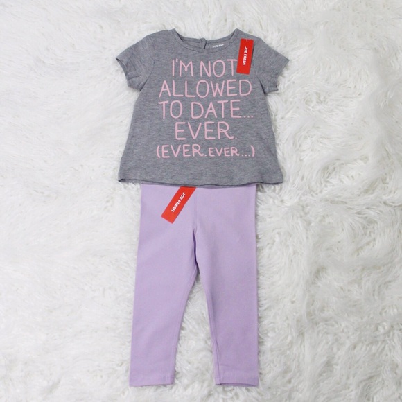 NWT Joe Fresh 2 Piece Baby Girls Tee/Legging Set - Picture 2 of 4